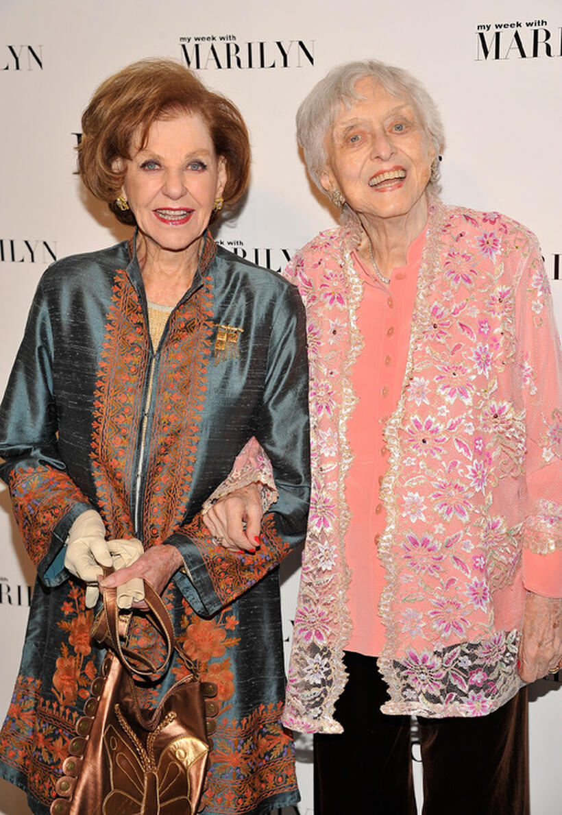 Joan Copeland and Celeste Holm at the opening of "Picturing Marilyn" in New York.