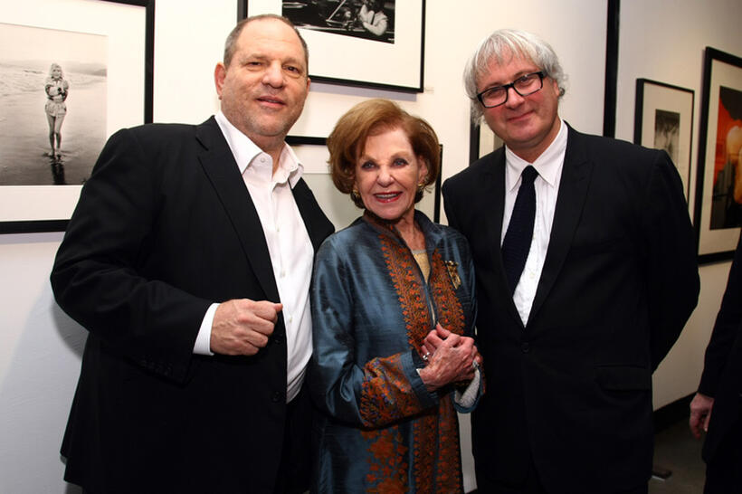 Harvey Weinstein, Joan Copeland and Simon Curtis at the opening of "Picturing Marilyn" in New York.