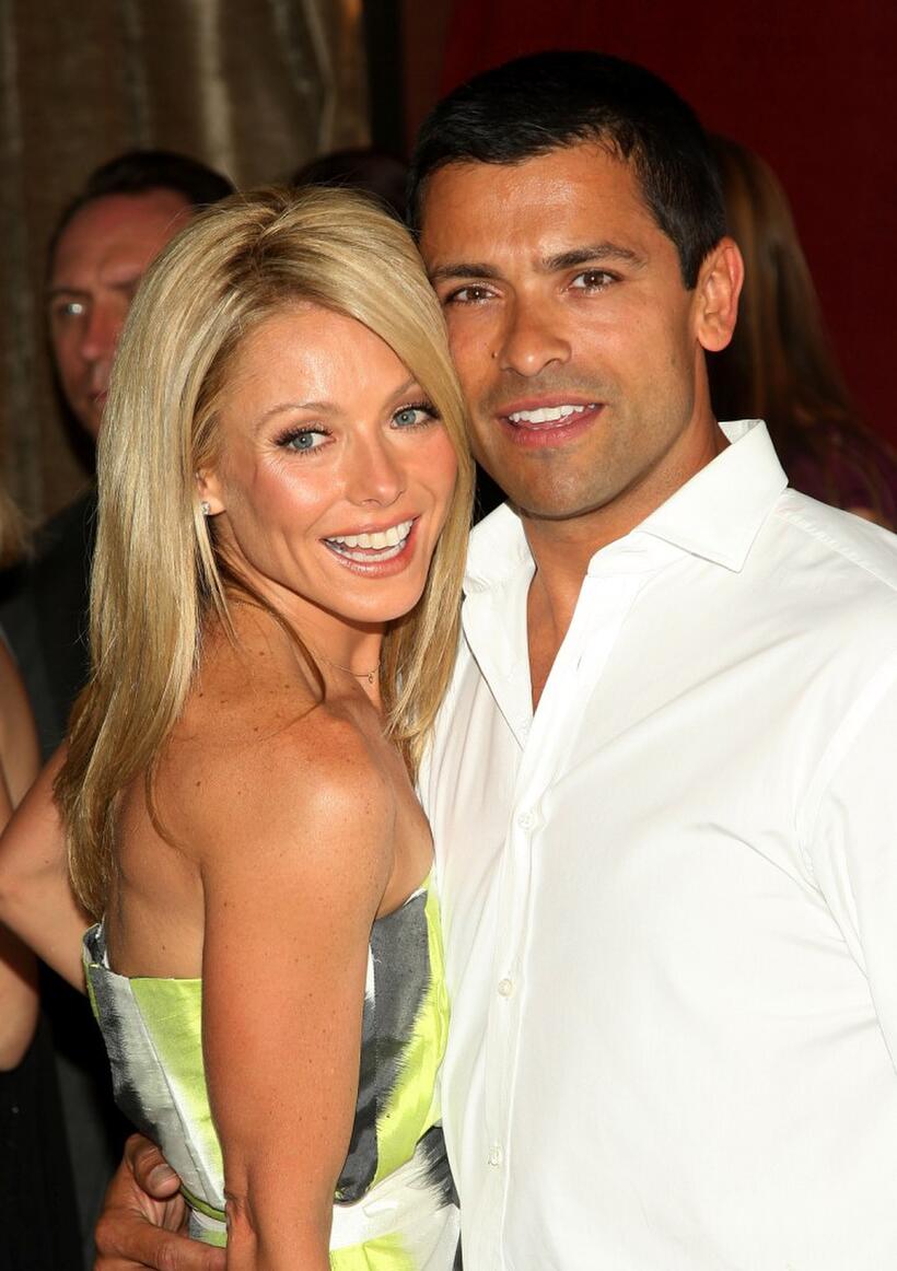Kelly Ripa and Mark Consuelos at the party to celebrate Kelly Ripa's Hamptons magazine cover.