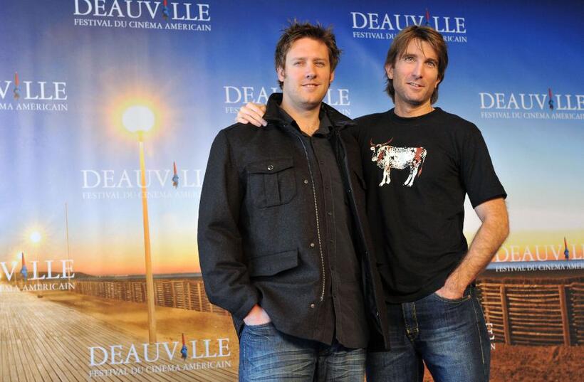 Neill Blomkamp and Sharlto Copley at the photocall of "District 9" during the 35th American Film Festival.