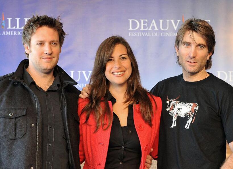 Neill Blomkamp, Terry Tatchell and Sharlto Copley at the photocall of "District 9" during the 35th American Film Festival.