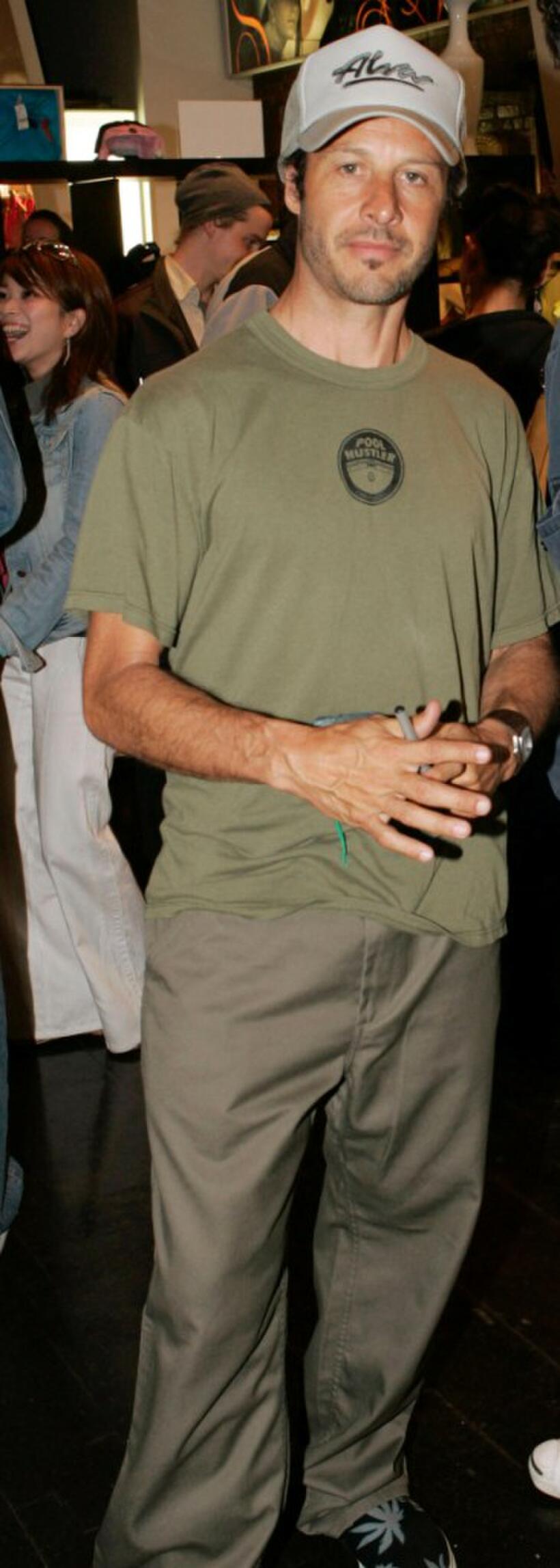 Tony Alva at the opening of "Lords Of Dogtown" Art Collection.