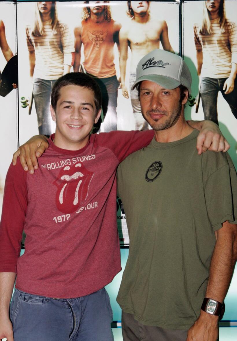 Michael Angarano and Tony Alva at the opening of "Lords Of Dogtown" Art Collection.
