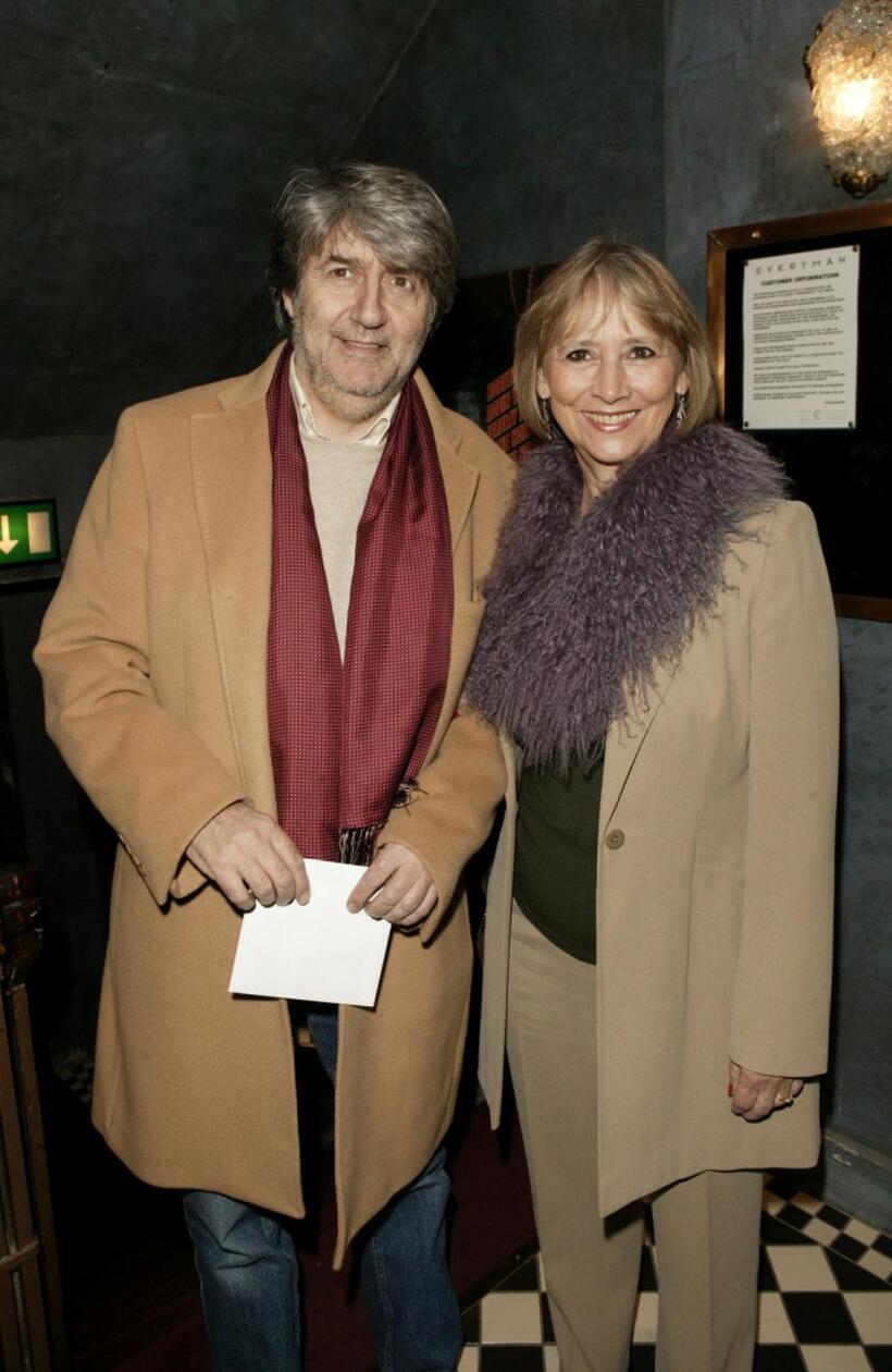 Tom Conti and wife Kara Wilson at the UK Premiere of "The Singing Detective".