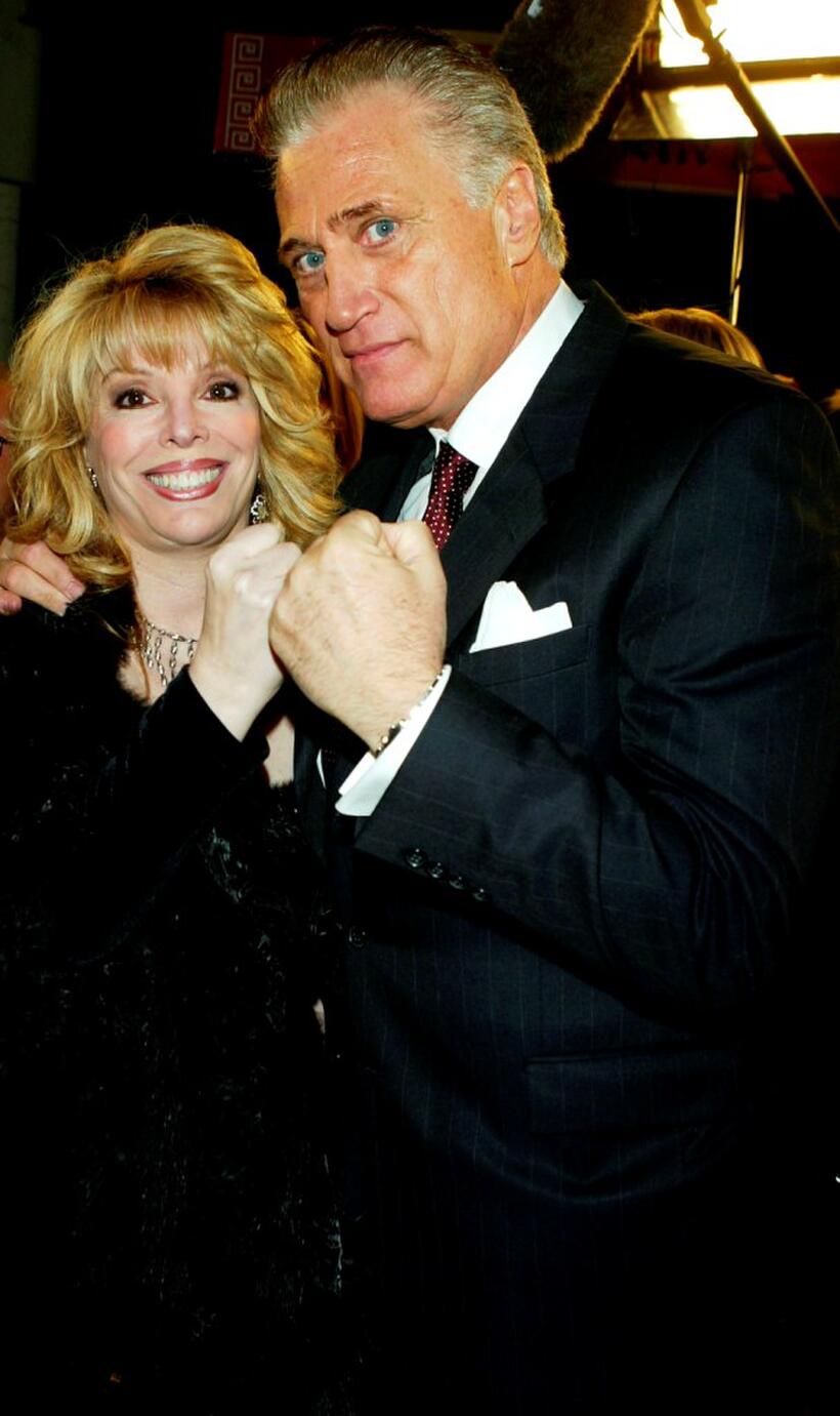 Jackie Kallen and Joe Cortese at the premiere of "Against the Ropes."