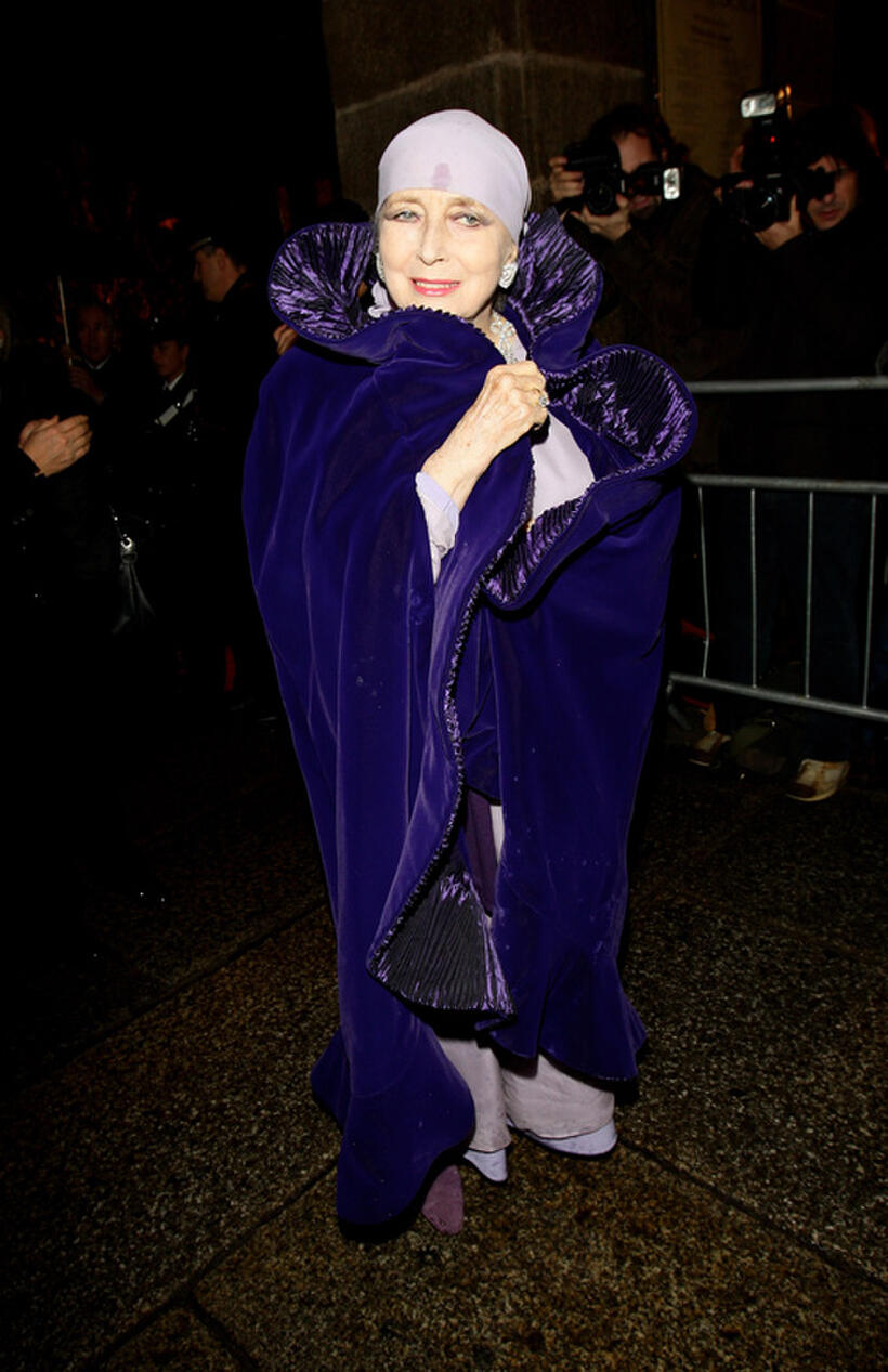 Valentina Cortese at the Teatro Alla Scala 2009 / 2010 Season Inauguration in Italy.