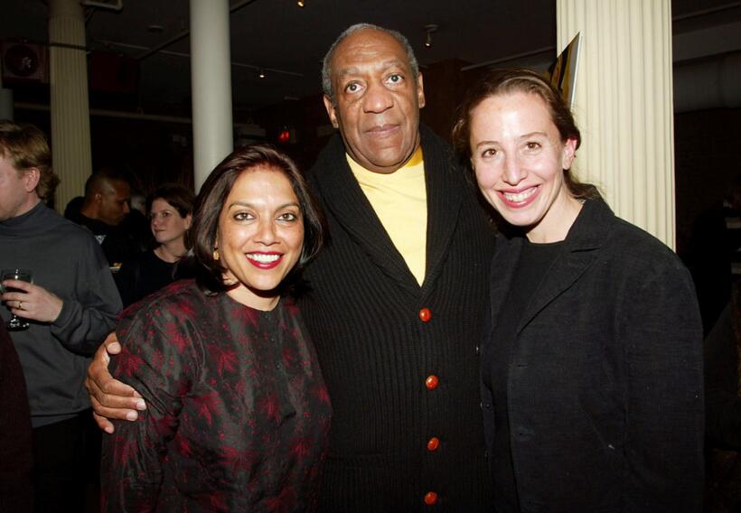 Bill Cosby, Mira Nair and Caroline Baron at a reception following a special screening of "Monsoon Wedding".