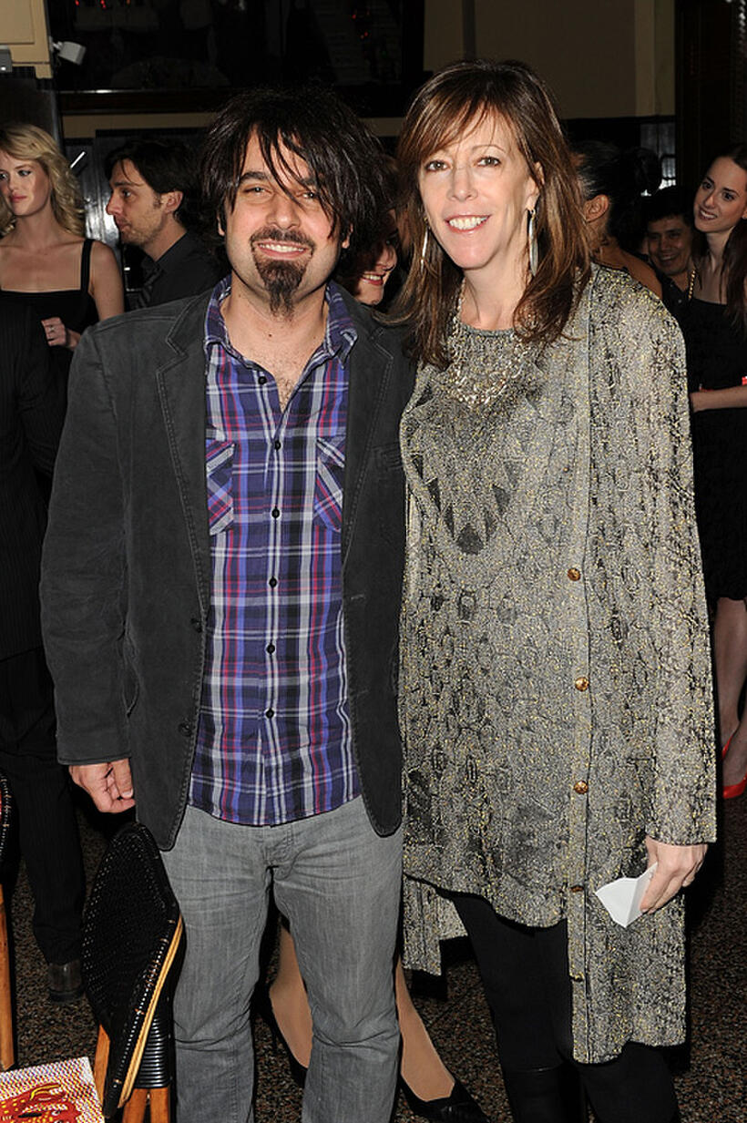 Scandar Copti and Jane Rosenthal at the Chanel Tribeca Film Festival Dinner in support of the Tribeca Film Festival Artists Awards Program.