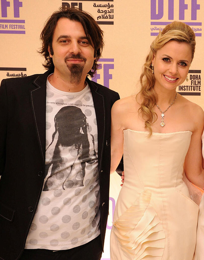 Scandar Copti and Amanda Palmer at the 2010 Doha Tribeca Film Festival.