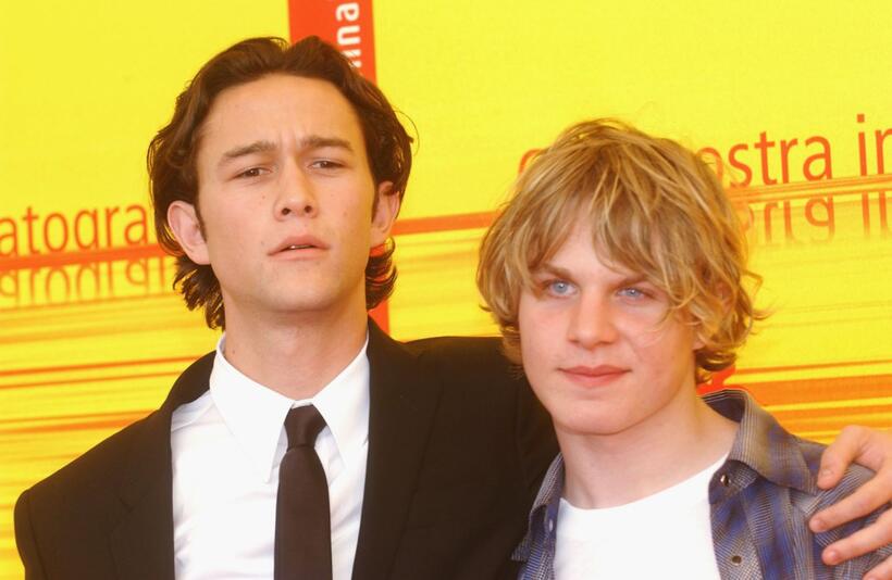 Joseph Gordon-Levitt and Brady Corbet at the photcall of "Mysterious Skin" during the 61st Venice Film Festival.