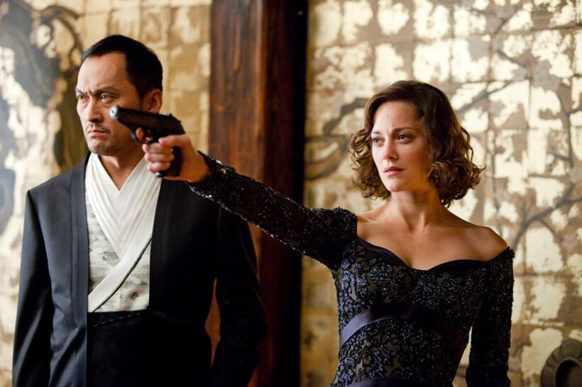 Ken Watanabe as Saito and Marion Cotillard as Mal in "Inception."