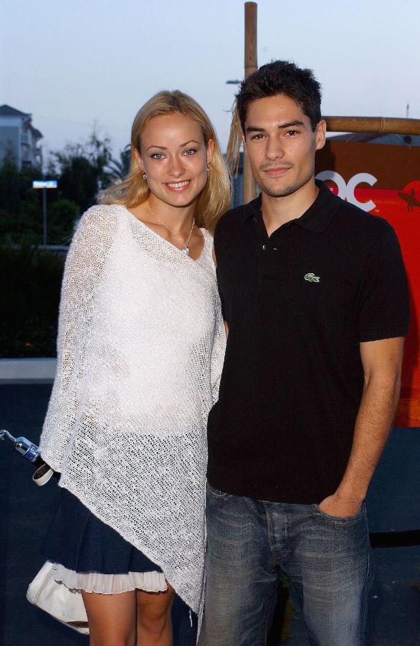 Olivia Wilde and D.J. Cotrona at the "The O.C." kickoff party.