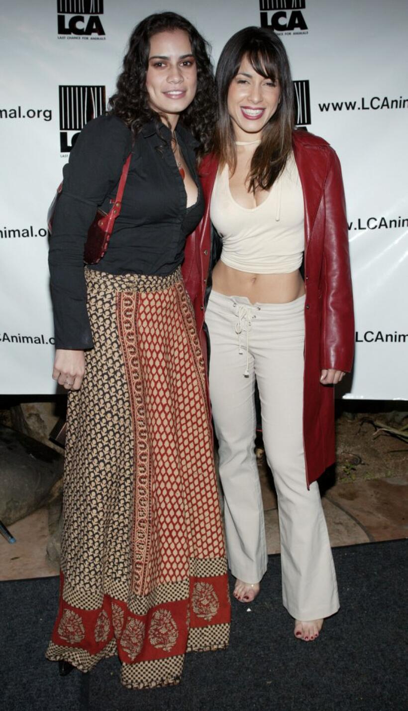 Cristina and her sister Delilah Cotto at the Last Chance For Animals fundraiser party.