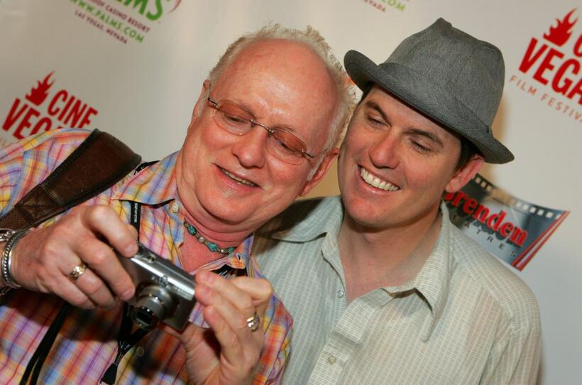 Mickey Cottrell and John Maringouin at the premiere of "Running Stumbled."