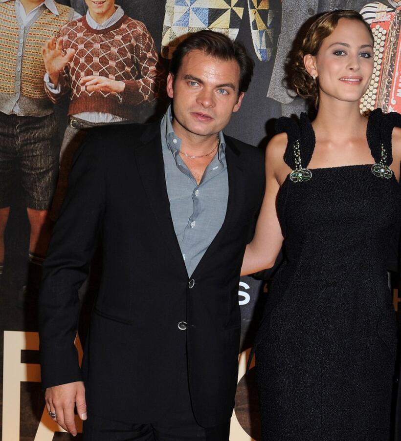 Clovis Cornillac and Nora Arnezeder at the premiere of "Faubourg 36."