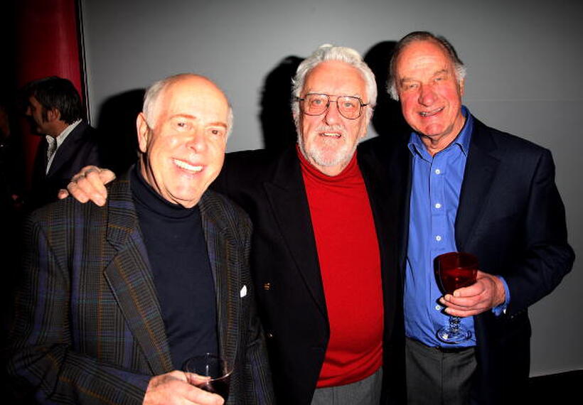 Clive Swift, Bernard Cribbins and Geoffrey Palmer at the screening of "Dr Who."