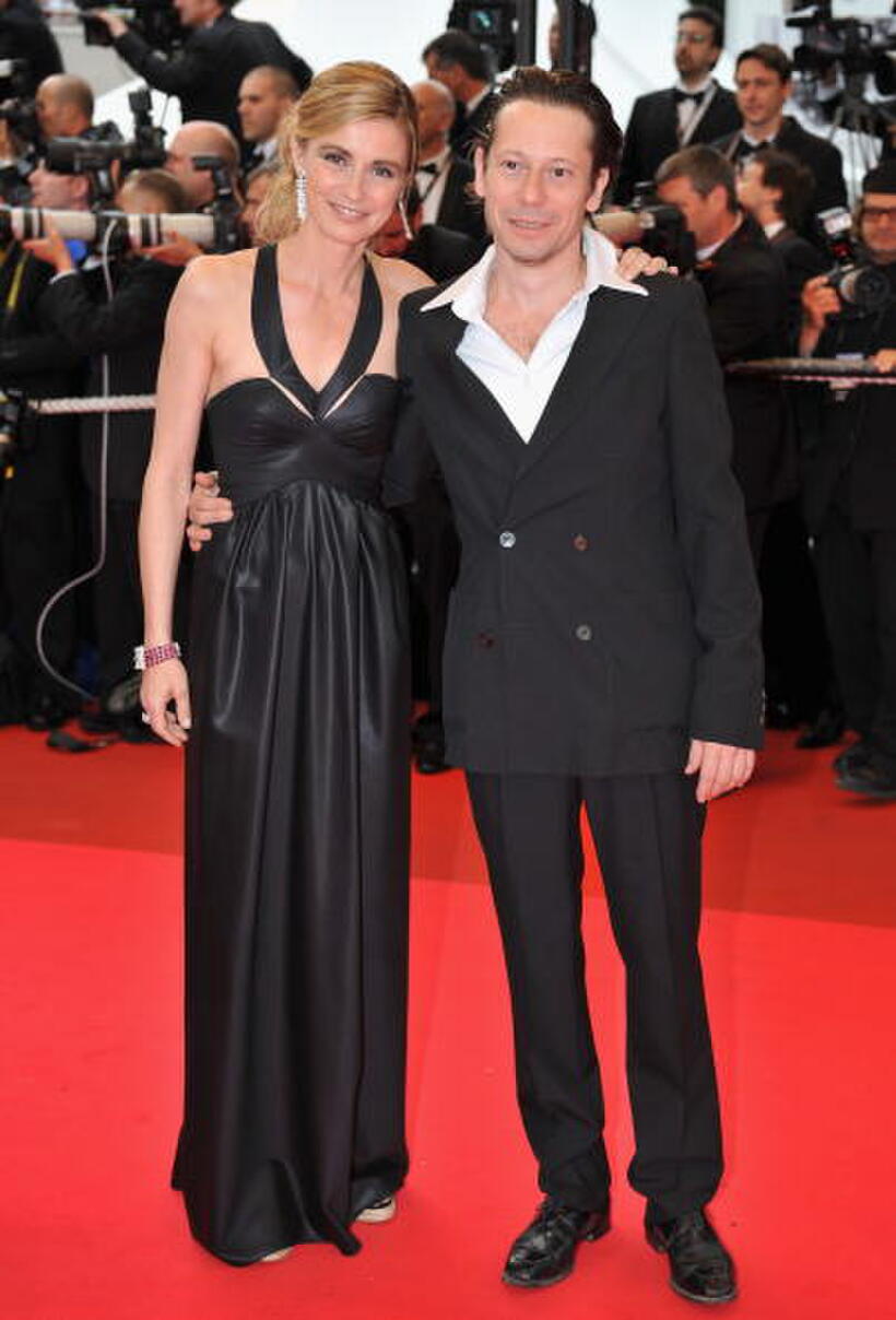 Anne Consigny and Mathieu Amalric at the premiere of "Un Conte De Noel" during the 61st International Cannes Film Festival.