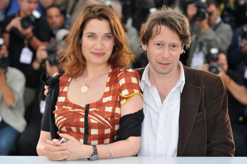 Emmanuelle Devos and Mathieu Amalric at the 61st Cannes International Film Festival.