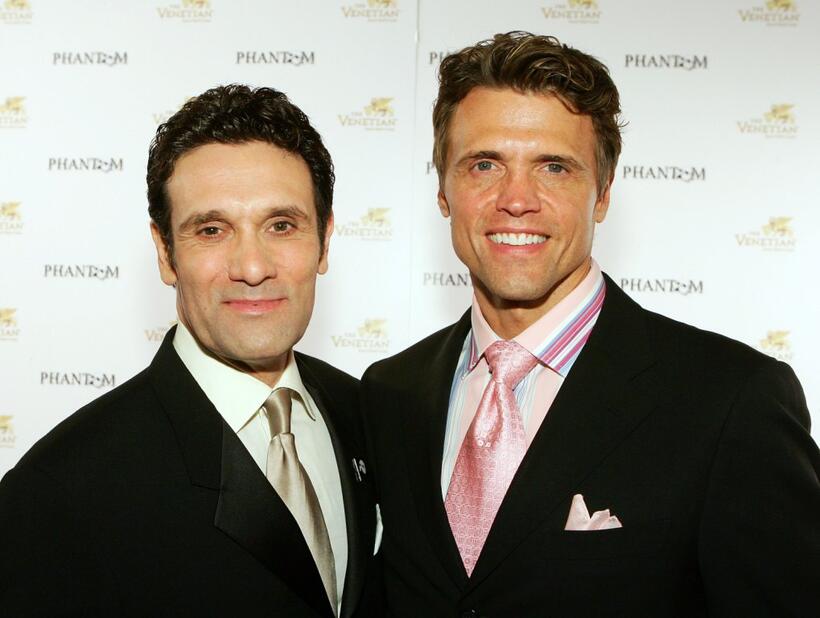 Anthony Crivello and Brent Barrett at the after party following the opening night performance of "Phantom - The Las Vegas Spectacular."