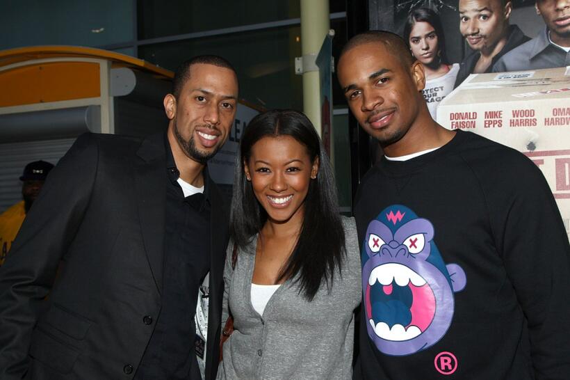 Affion Crockett, Denyce Lawton and Damon Wayans Jr. at the screening of "Next Day Air."