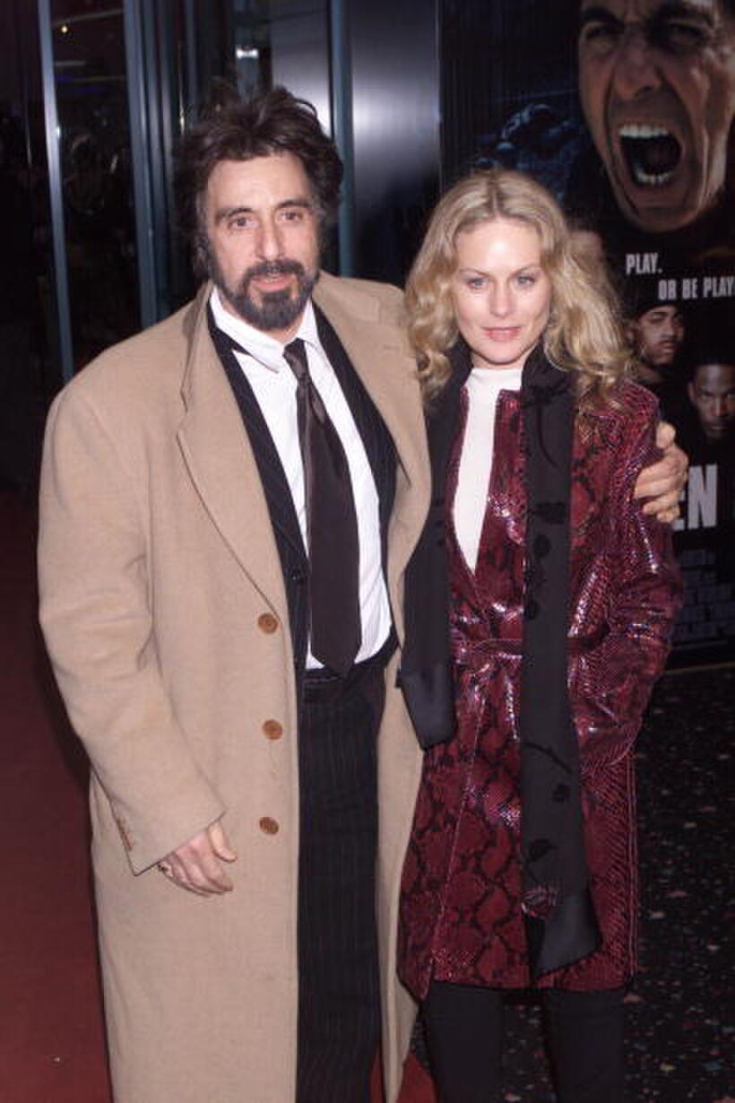 Beverly D'Angelo and Al Pacino at the London premiere of "Any Given Sunday".