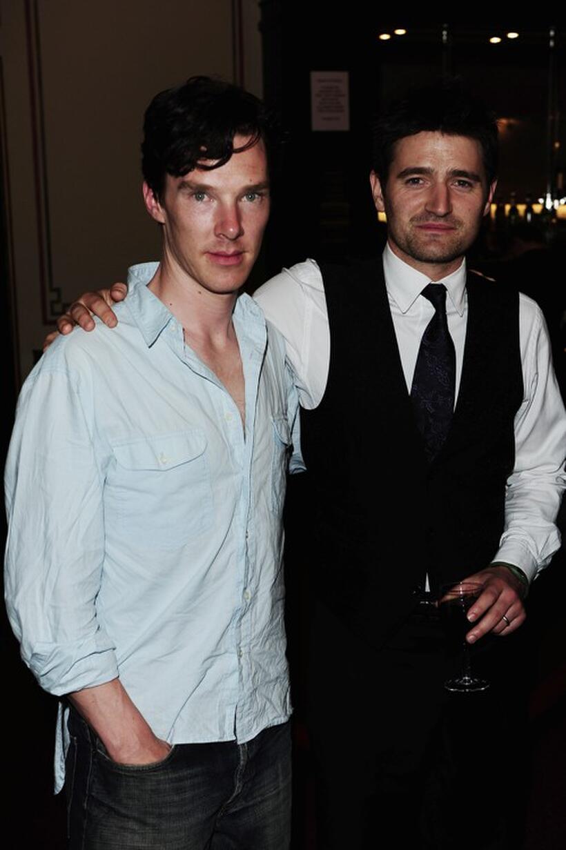 Benedict Cumberbatch and Tom Chambers at the English National ballet cocktail reception.