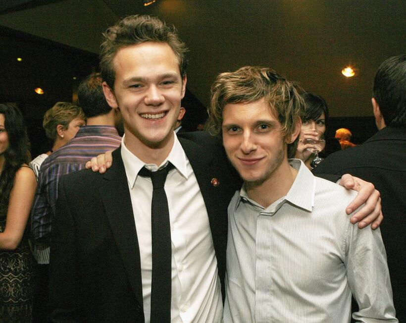 Joseph Cross and Jamie Bell at the after party of the premiere of "Flags Of Our Fathers."