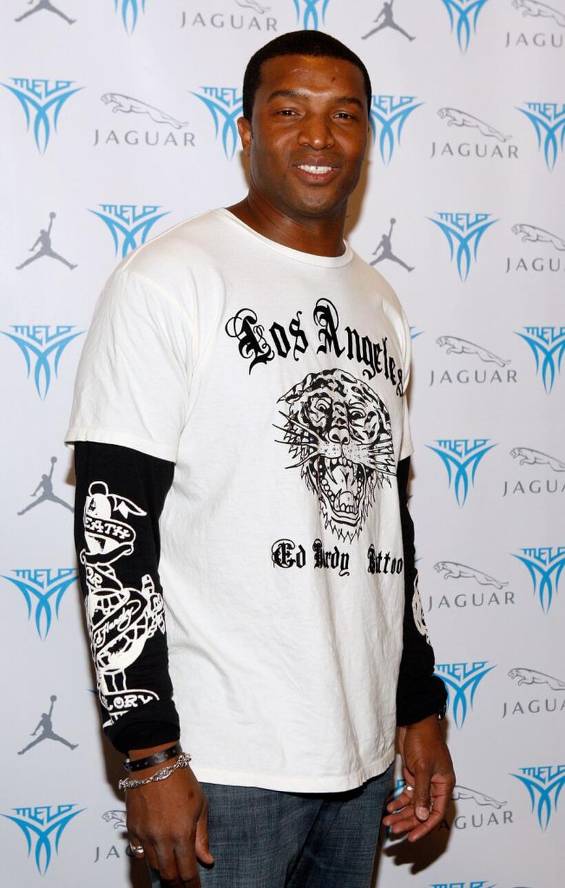 Roger R. Cross at the Launch Party For Jordan Melo M4.