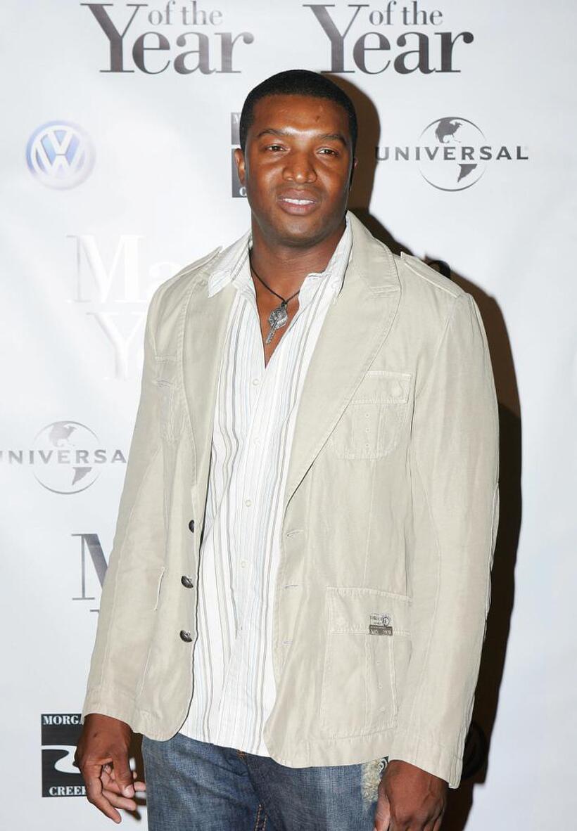 Roger R. Cross at the premiere of "Man of the Year."