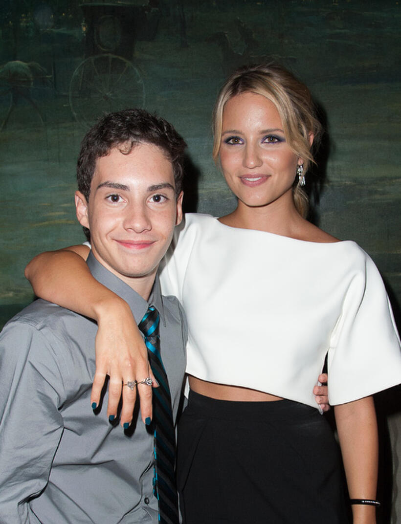 John D'Leo and Dianna Agron at the World premiere of "The Family."