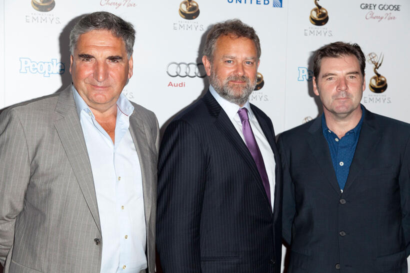 Jim Carter, Hugh Bonneville and Brendan Coyle at the 64th Primetime Emmy Awards.