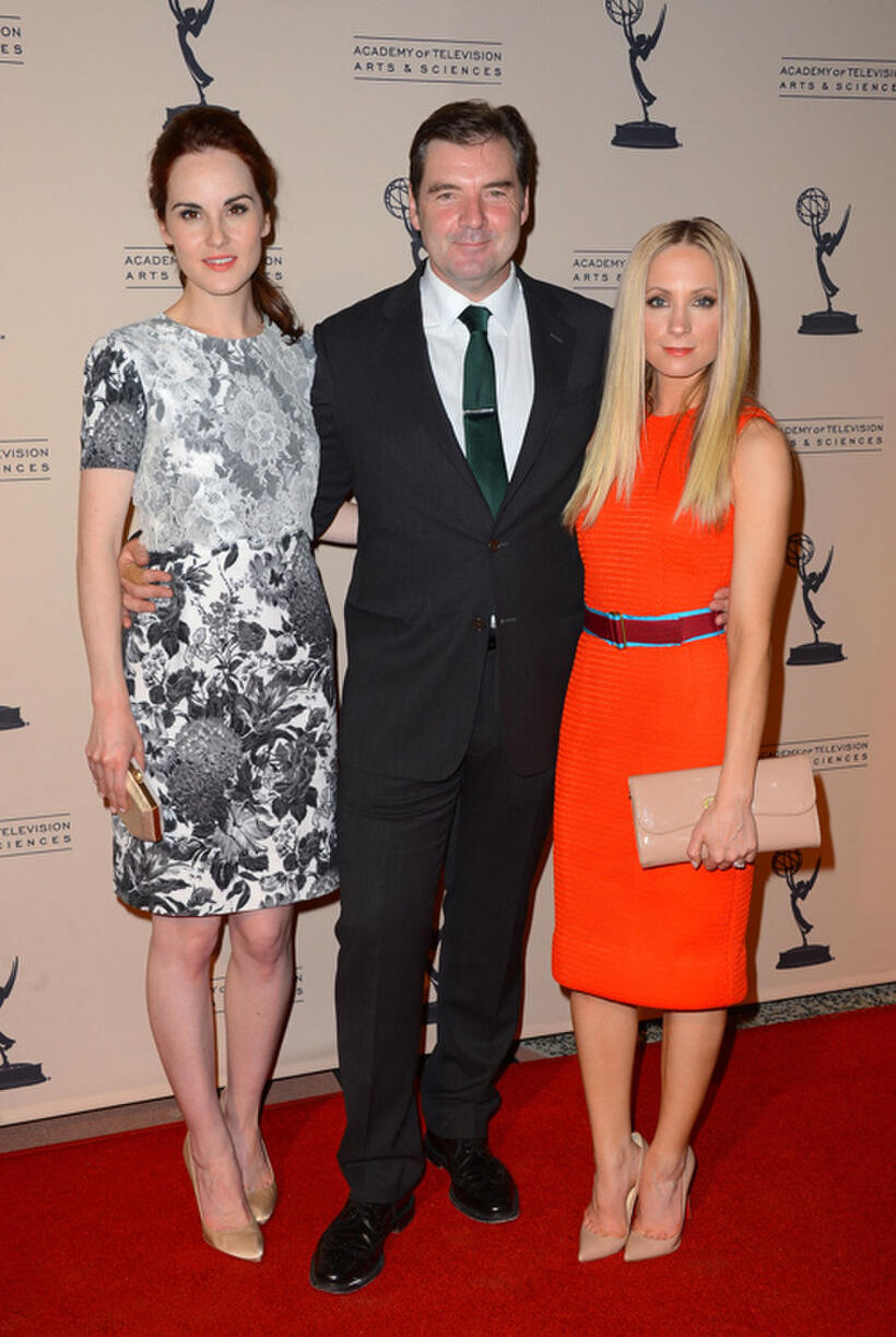 Michelle Dockery, Brendan Coyle and Joanne Froggatt at the 64th Primetime Emmy Awards.