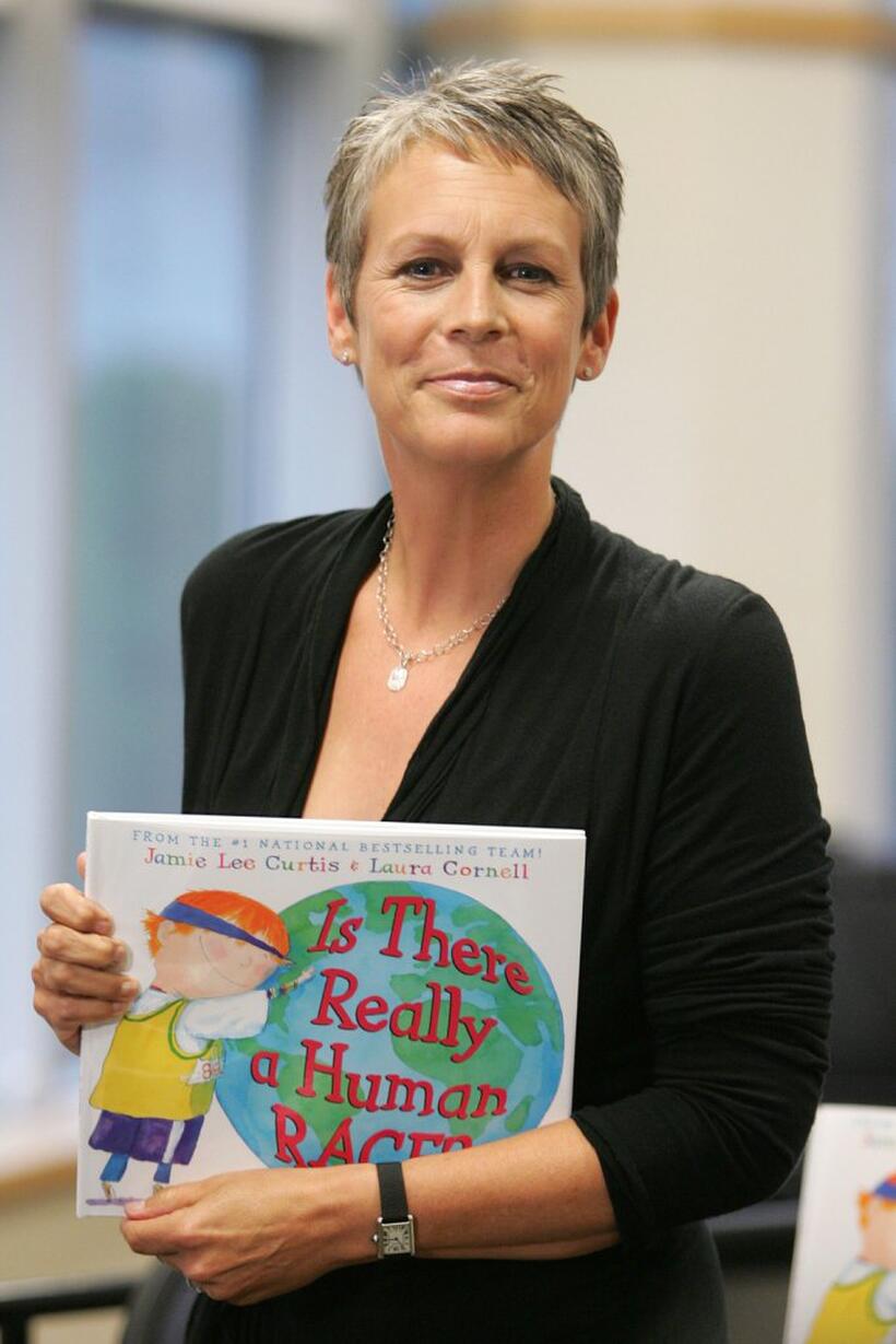 Jamie Lee Curtis at the book signing event for her book "Is There Really A Human Race?".