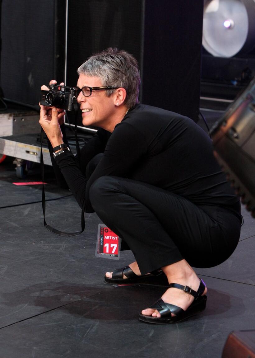 Jamie Lee Curtis at the Live Earth concert.