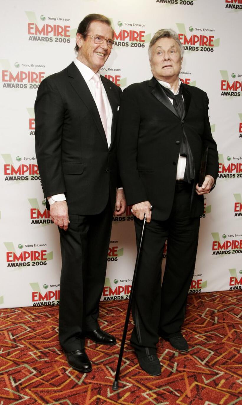 Tony Curtis and Roger Moore at the Sony Ericsson Empire Film Awards.