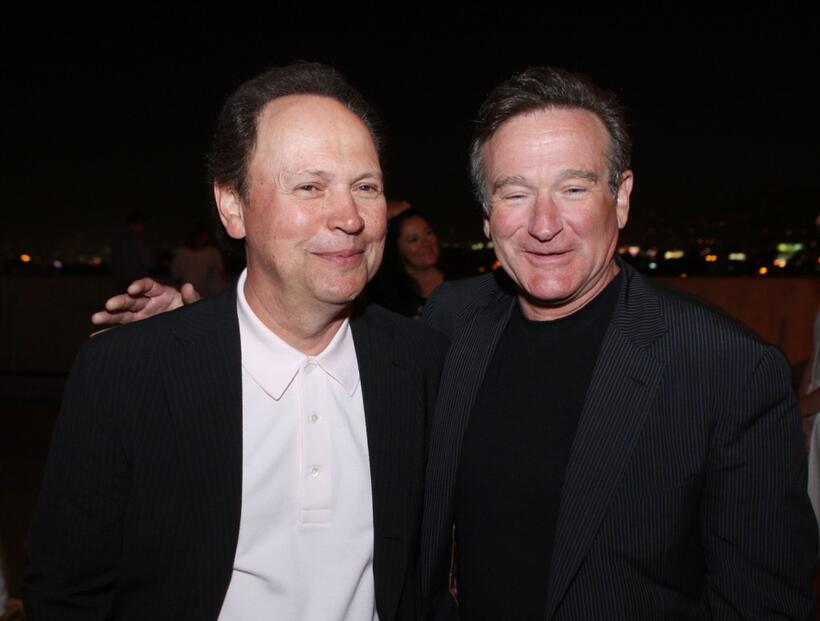 Billy Crystal and Robin Williams at the premiere of Warner Bros. Pictures "License to Wed" - Afterparty.