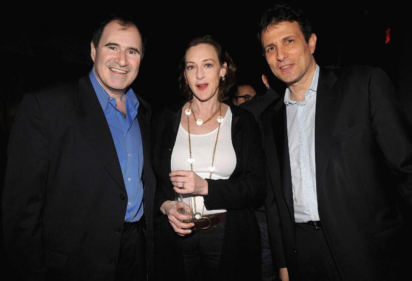 Richard Kind, Joan Cusack and David Remnick at the 2009 New Yorker Festival party.