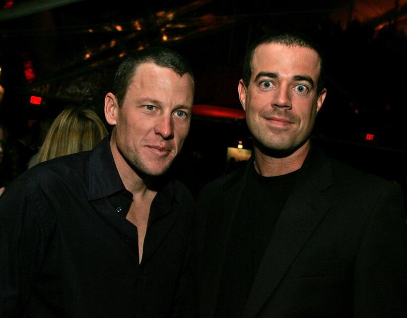 Lance Armstrong and Carson Daly at the GQ 2005 Men of The Year celebration.