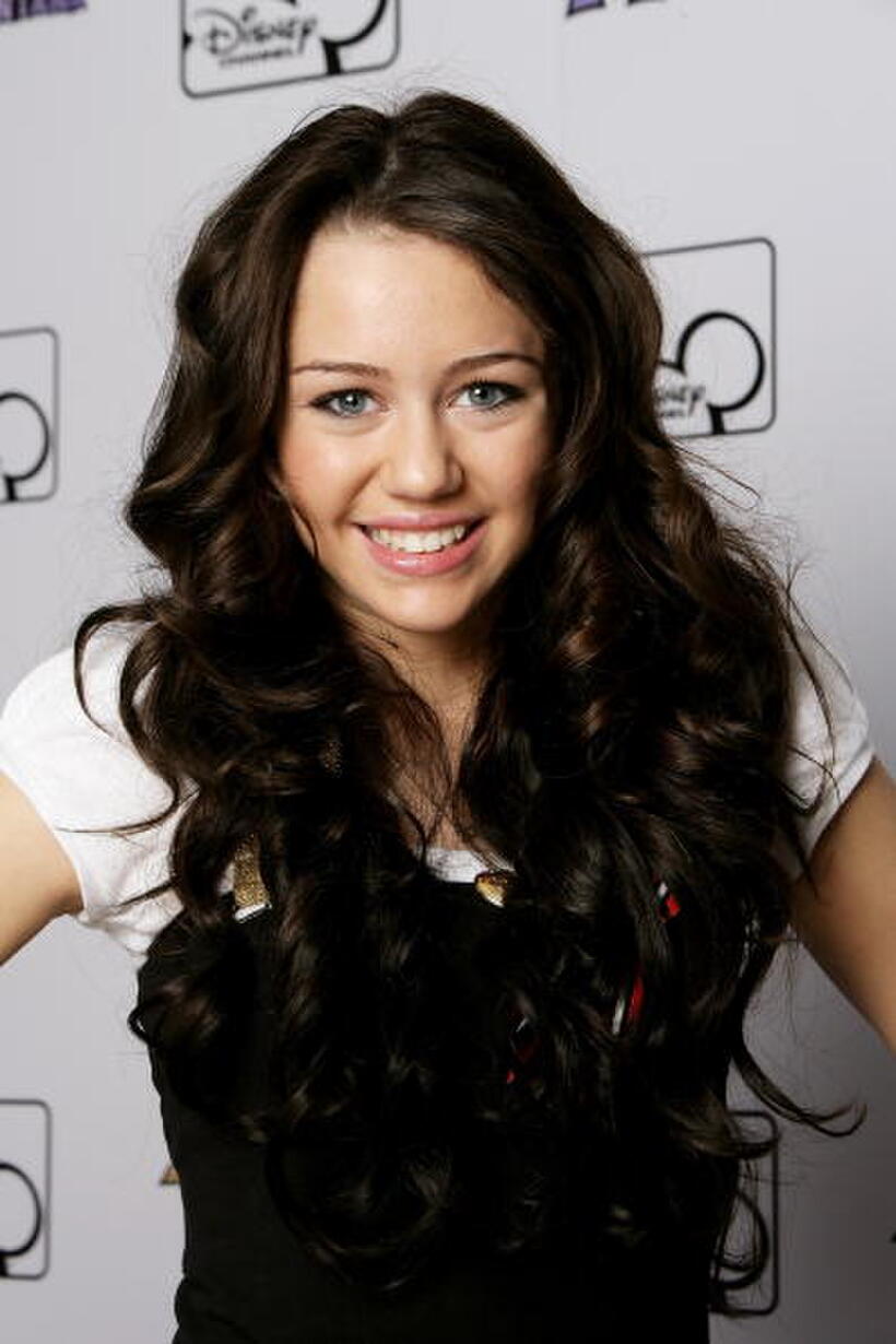 Miley Cyrus at a portrait session to promote DVD "Hannah Montana - Behind the Spotlight."
