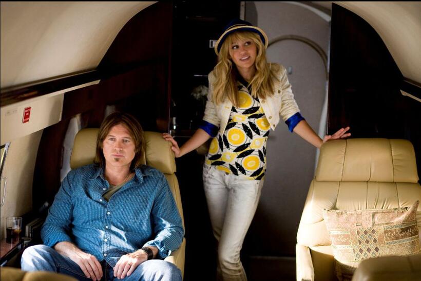 Billy Ray Cyrus and Miley Cyrus in "Hannah Montana: The Movie."