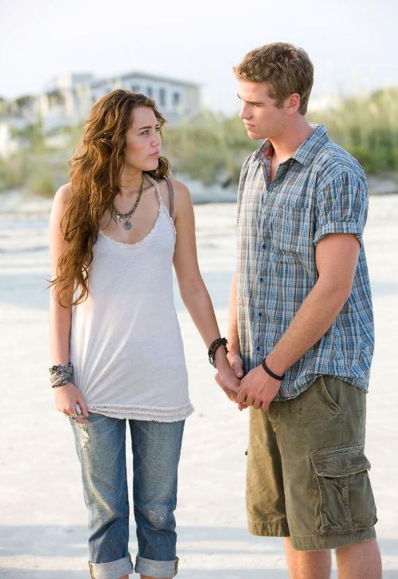 Miley Cyrus and Liam Hemsworth in "The Last Song."