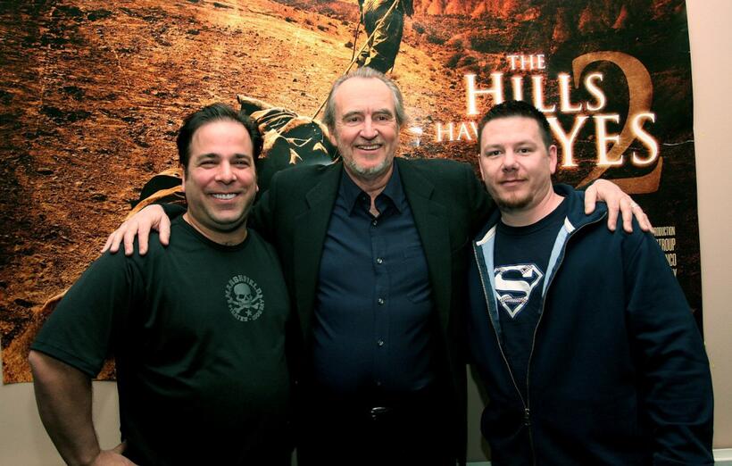 Wes Craven, Jimmy Palmiotti and Justin Gray to promote their new movie "The Hills Have Eyes 2".