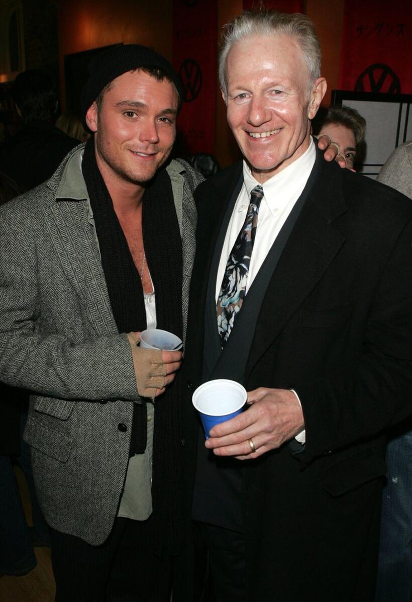 Clayne Crawford and Raymond J. Barry at the premiere party of "Steel City."