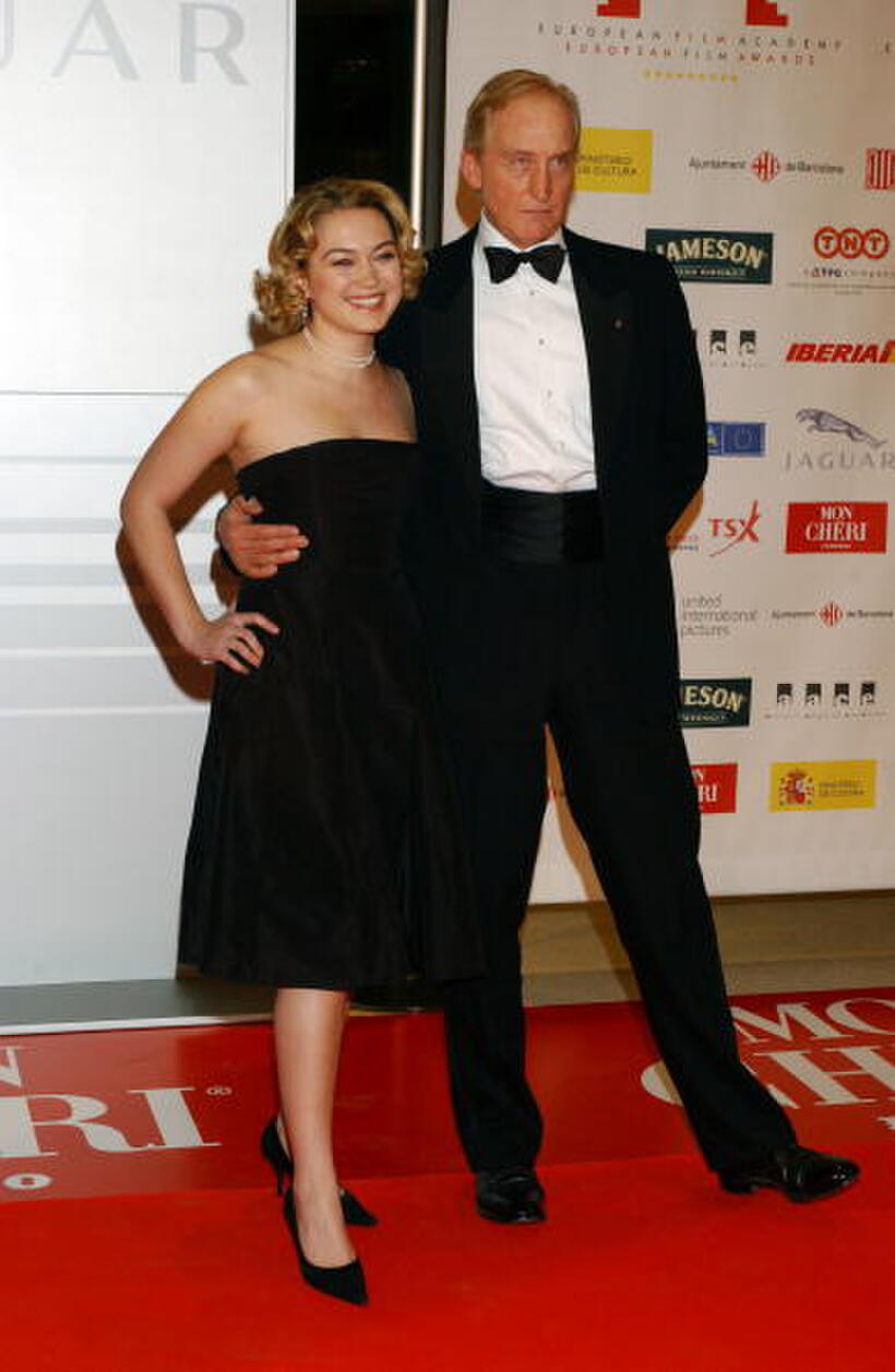 Sofia Myles and Charles Dance at the European Film Awards 2004.