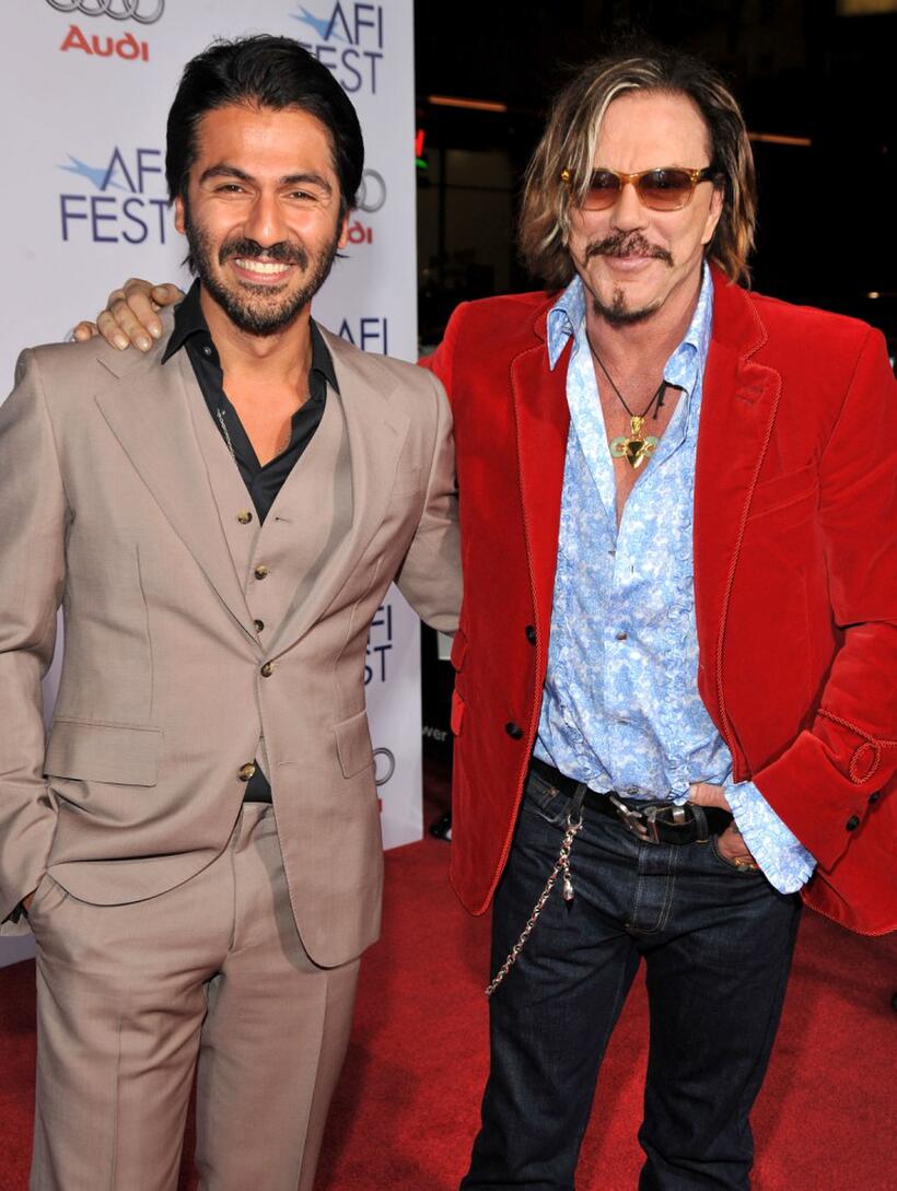 Armin Amiri and Mickey Rourke at the 2008 AFI FEST Centerpiece Gala Screening of "The Wrestler."