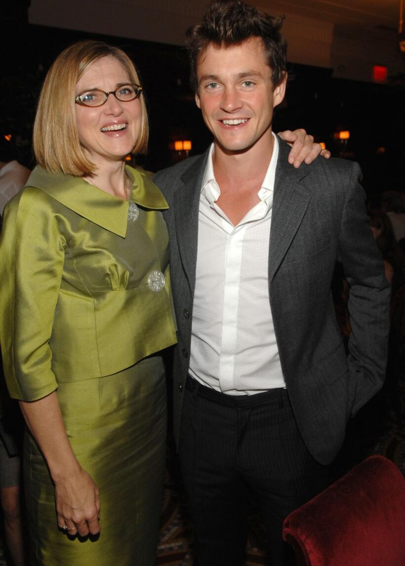 Hugh Dancy and Robin Swicord at the lunch in honor of "The Jane Austen Book Club."