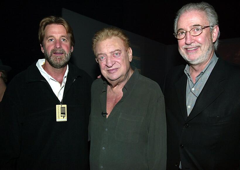 Rodney Dangerfield, Bob Bain and president and CEO of Comedy Central Larry Divney at the Comedy Central's First Ever Awards Show "The Commies".