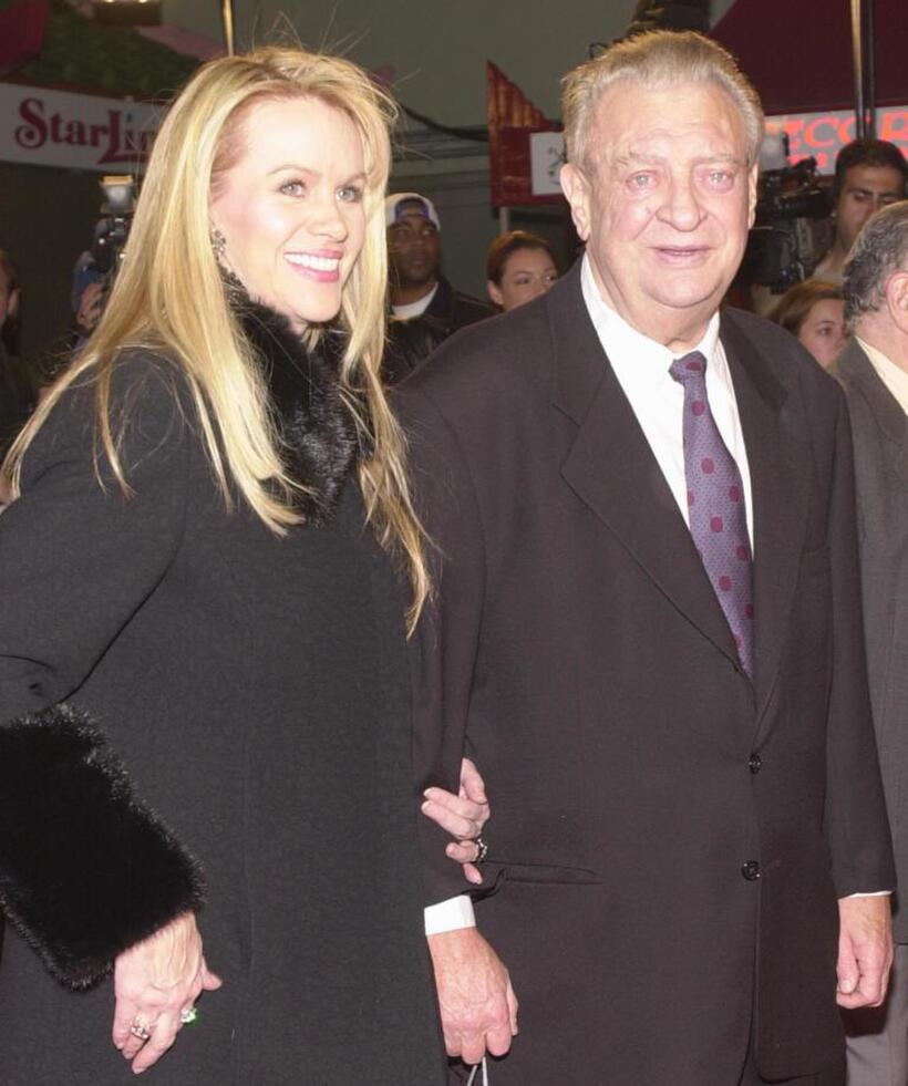 Rodney Dangerfield and wife Joan Child at the premiere of "Little Nicky".