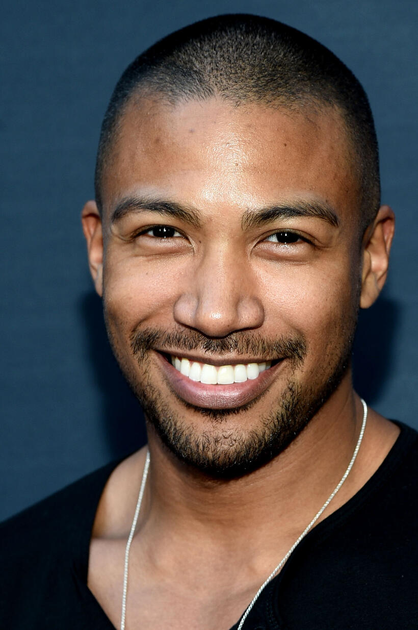 Charles Michael Davis at the premiere of "Amy" in Hollywood.