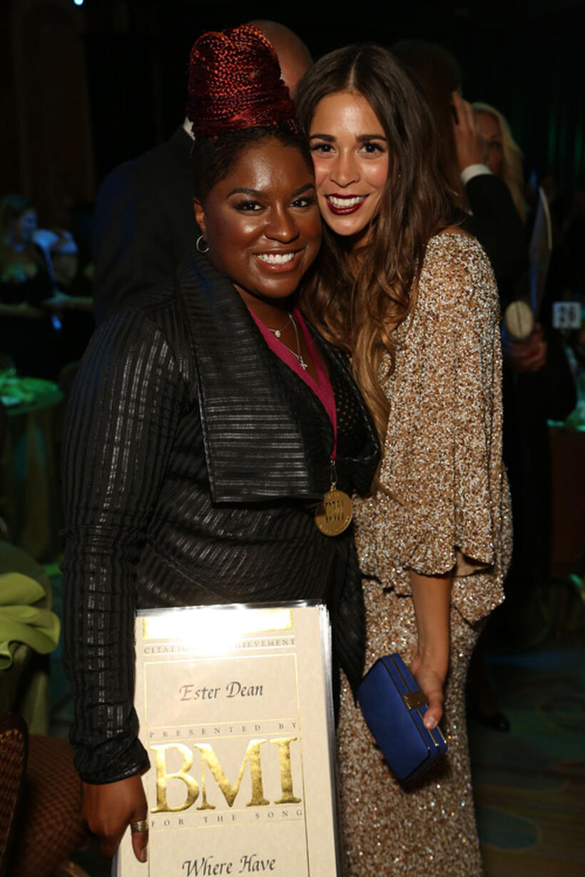 Ester Dean and Ali Tamposi at the 2013 BMI Pop Awards in California.